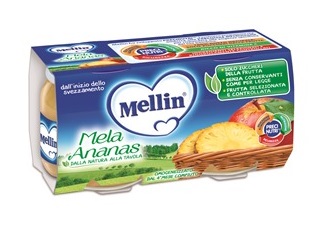 MELLIN OMOGENEIZZATO MELA ANANAS 100 G 2 PEZZI - Farmaunclick.it