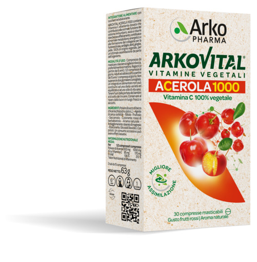 ARKOVITAL ACEROLA 1000 30 COMPRESSE MASTICABILI - Farmaunclick.it