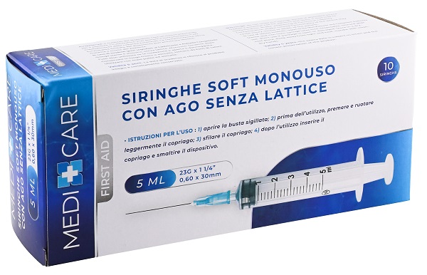 SIRINGA SOFT CAPACITA' 5ML AGO GAUGE 23 CONFEZIONE 10 PEZZI - Farmaunclick.it
