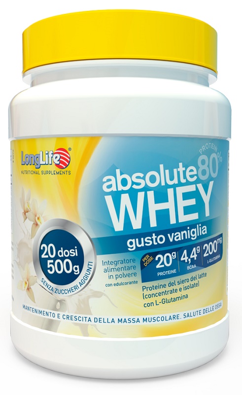 LONGLIFE ABSOLUTE WHEY VANIGLIA 500 G - Farmaunclick.it