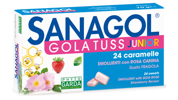 SANAGOL GOLA TUSS JUNIOR FRAGOLA 24 CARAMELLE - Farmaunclick.it