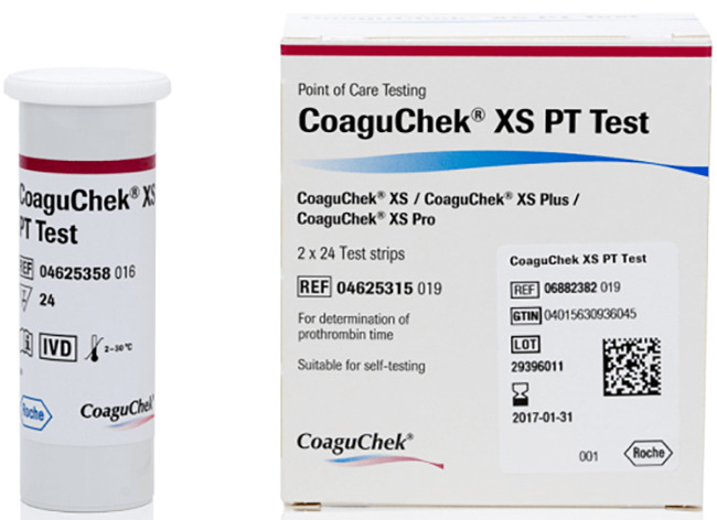 STRISCE REATTIVE PER APPARECCHIO UTODIAGNOSTICO COAGUCHEK XS PT TEST 2X24 PEZZI - Farmaunclick.it