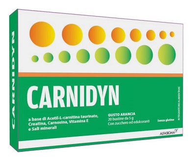 CARNIDYN 20 BUSTINE DA 5 G GUSTO ARANCIA - Farmaunclick.it
