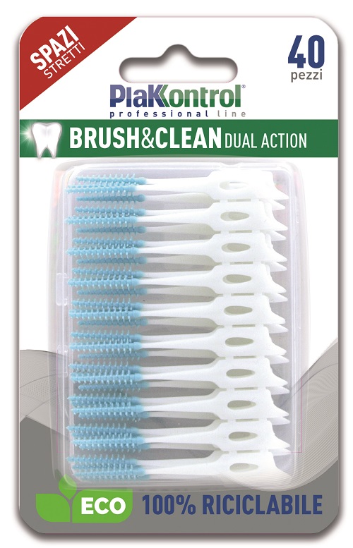 PLAKKONTROL BRUSH & CLEAN SCOVOLINI SPAZI STRETTI 40 PEZZI - Farmaunclick.it
