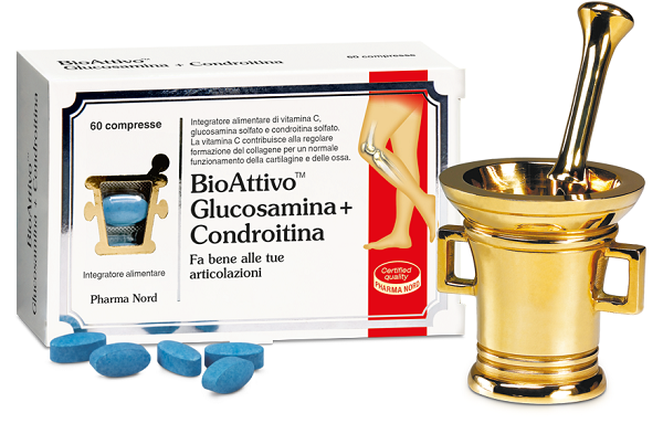 BIOATTIVO GLUCOSAMINA + CONDROITINA 60 COMPRESSE - Farmaunclick.it