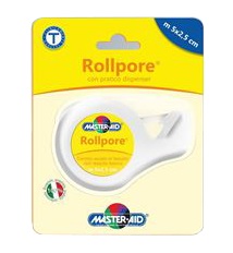 CEROTTO IN ROCCHETTO MASTER-AID ROLLPORE TESSUTO NON TESSUTO CON DISPENSER 2,5CM X 5 M - Farmaunclick.it
