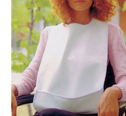 BAVAGLINO CON MARSUPIO PER ANZIANI INDICATO PER TRATTENERE LIQUIDI E RESIDUI ALIMENTARI - Farmaunclick.it