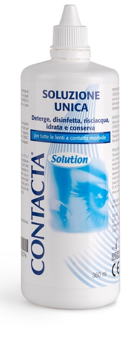 SOLUZIONE UNICA ISOTONICA PER LENTI A CONTATTO CONTACTA DA 360 ML - Farmaunclick.it