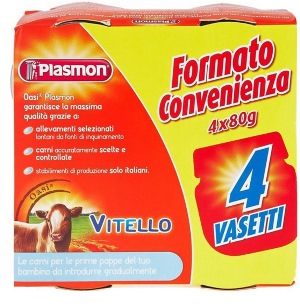 PLASMON OMOGENEIZZATO VITELLO 4 X 80 G - Farmaunclick.it