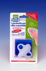 CUSCINETTO PER DITA A MARTELLO REALIZZATO IN GEL DI SILICONEBIANCO SEMITRASPARENTE SAGOMATA PER PROTEGGERE E DISTENDERE LE DITA CONTRATTE IGIENEPIEDE 2 PEZZI - Farmaunclick.it