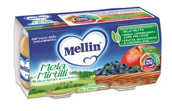 MELLIN OMOGENEIZZATO MELA MIRTILLO 100 G 2 PEZZI - Farmaunclick.it