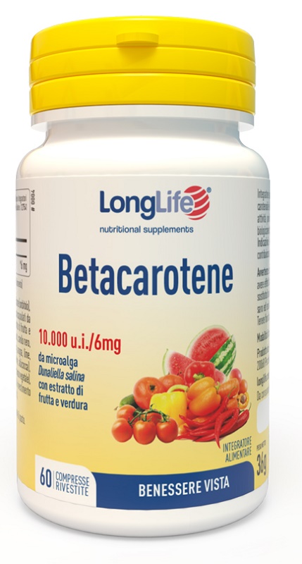LONGLIFE BETACAROTENE 60 COMPRESSE - Farmaunclick.it