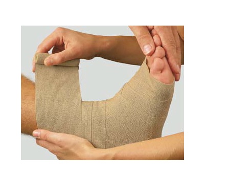 BENDA ELASTICA DAUERBINDE F ALTA ESTENSIBILITA' COMPRESSIONE LEGGERA 6X700CM CON GRAFFETTE - Farmaunclick.it