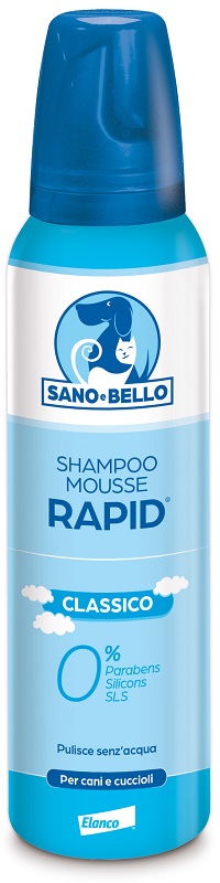 SANO E BELLO SHAMPOO MOUSSE RAPID CLASSICO FLACONE 300 ML PER LAVAGGIO SENZ'ACQUA - Farmaunclick.it