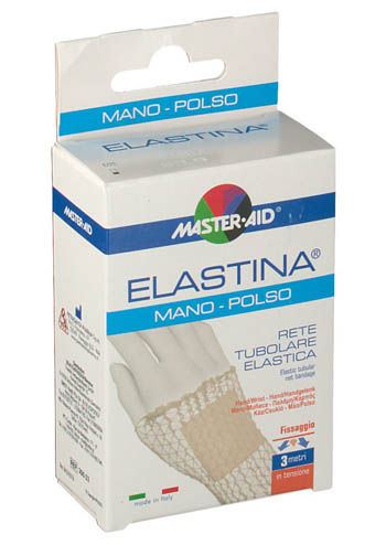 RETE TUBOLARE ELASTICA IPOALLERGENICA MASTER-AID ELASTINA MANO/POLSO 3 MT IN TENSIONE CALIBRO 3 CM - Farmaunclick.it