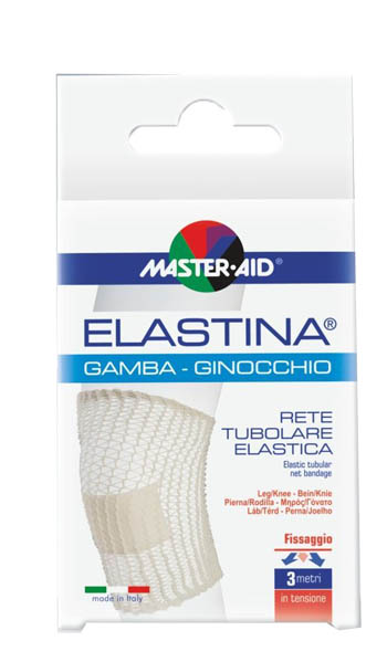 RETE TUBOLARE ELASTICA IPOALLERGENICA MASTER-AID ELASTINA GAMBA/GINOCCHIO 3 MT IN TENSIONE CALIBRO 5 CM - Farmaunclick.it