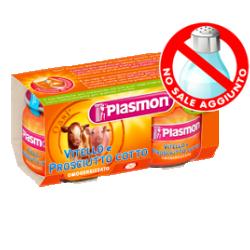 PLASMON OMOGENEIZZATO VITELLO PROSCIUTTO COTTO 80 G X 2 PEZZI - Farmaunclick.it