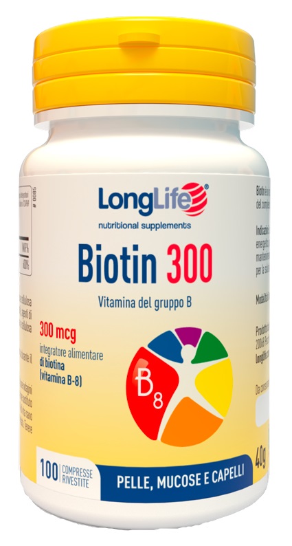 LONGLIFE BIOTIN 100 COMPRESSE - Farmaunclick.it
