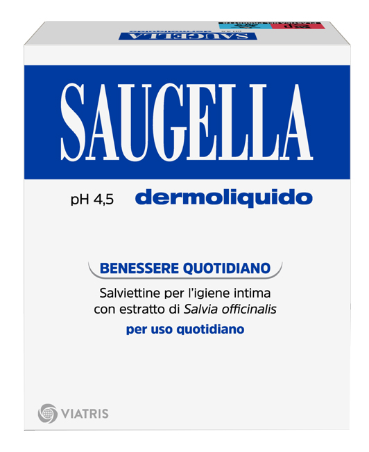 SAUGELLA DERMOLIQUIDO PH 4,5 SALVIETTINE IGIENE INTIMA BENESSERE QUOTIDIANO 10 PEZZI - Farmaunclick.it