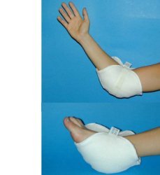 GOMITIERA/TALLONIERA IN VELLO SINTETICO PER LA PREVENZIONE DELLE PIAGHE DA DECUBITO A LIVELLO DEI GOMITI E/O DEI TALLONI NEI PAZIENTI LUNGODEGENTI. SISTEMA DI FISSAGGIO A VELCRO - Farmaunclick.it