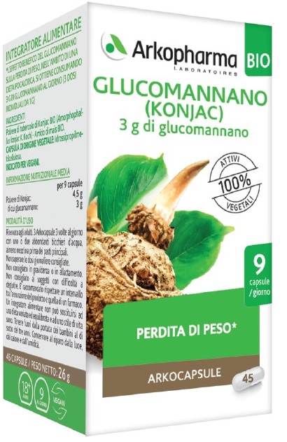 ARKO CAPSULE GLUCOMANNANO 45 CAPSULE - Farmaunclick.it