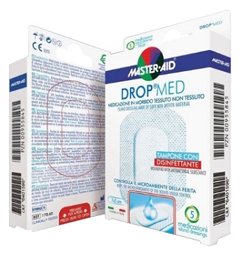 MEDICAZIONE COMPRESSA AUTOADESIVA DERMOATTIVA IPOALLERGENICA AERATA MASTER-AID DROP MED 10,5X30 3 PEZZI - Farmaunclick.it