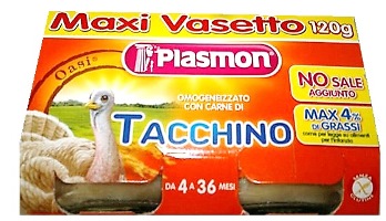 PLASMON OMOGENEIZZATO TACCHINO 120 G X 2 PEZZI - Farmaunclick.it