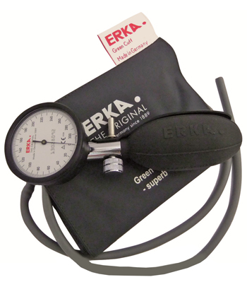 SFIGMOMANOMETRO ANEROIDE KOBOLD ERKA  SCALA DA 300 MMHG CON SUDDIVISIONE DI 2 MM  MANOMETRO DI PRECISIONE IN ALLUMINIO ANODIZZATO E MONOPALLA INCORPORATA  MODELLO A 1 TUBO - Farmaunclick.it