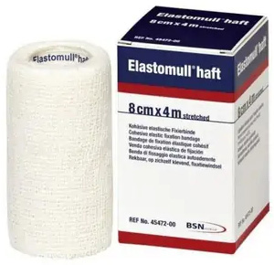 BENDA ELASTICA AUTOADESIVA ELASTOMULL HAFT BLU 8X400 CM - Farmaunclick.it