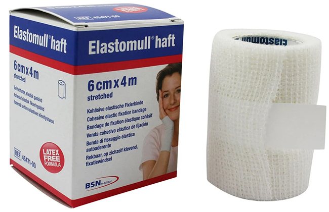 BENDA ELASTICA AUTOADESIVA ELASTOMULL HAFT BLU 6X400 CM - Farmaunclick.it