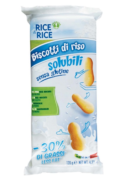 RICE&RICE BISCOTTI DI RISO SOLUBILI 30% GRASSI IN MENO 120 G - Farmaunclick.it