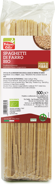 SPAGHETTI DI FARRO BIO 500 G - Farmaunclick.it