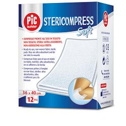 GARZA STERICOMPRESS SOFT XL TNT 36X40CM 12 PEZZI - Farmaunclick.it