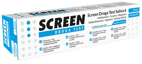 DROGA TEST CHE RILEVA 6 DROGHE TRAMITE SALIVA RISULTATO PER OGNI DROGA ANALIZZATA SCREEN DROGA TEST SALIVA 6 - Farmaunclick.it