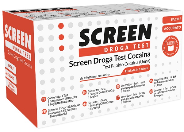 SCREEN DROGA TEST COCAINA TEST ANTIDROGA CON CONTENITORE URINA - Farmaunclick.it