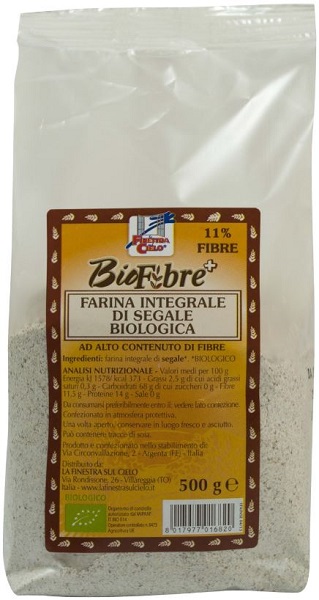 FSC BIOFIBRE+ FARINA INTEGRALE DI SEGALE BIO AD ALTO CONTENUTO DI FIBRA 500 G - Farmaunclick.it