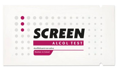 ALCOL TEST MONOUSO RILEVA ALCOL NELL'ORGANISMO TRAMITE SALIVA SCREEN ALCOL TEST - Farmaunclick.it