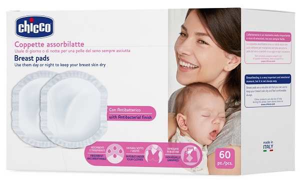 CHICCO COPPETTA ASSORBILATTE ANTIBATTERICA 60 PEZZI - Farmaunclick.it