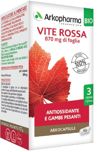 ARKO CAPSULE VITE ROSSA 45 CAPSULE - Farmaunclick.it