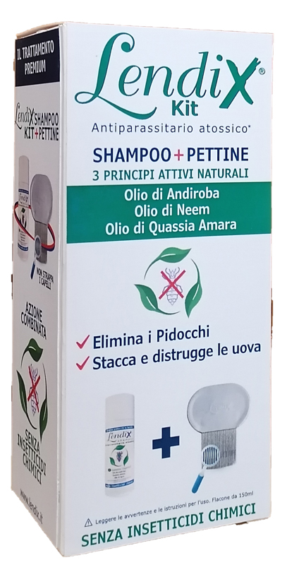 LENDIX KIT SHAMPOO 150ML + PETTINE PREMIUM ANTIPIDOCCHI - Farmaunclick.it