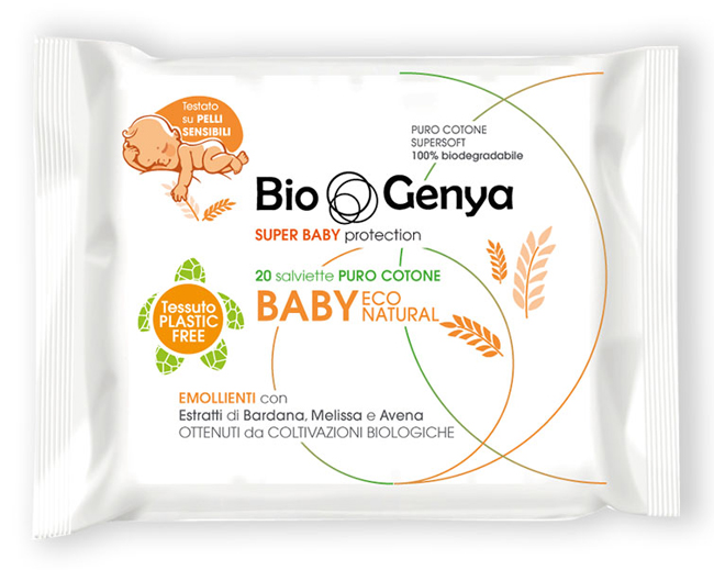 BIOGENYA ECO NATURAL SALVIETTINA BABY COTONE 20 PEZZI - Farmaunclick.it