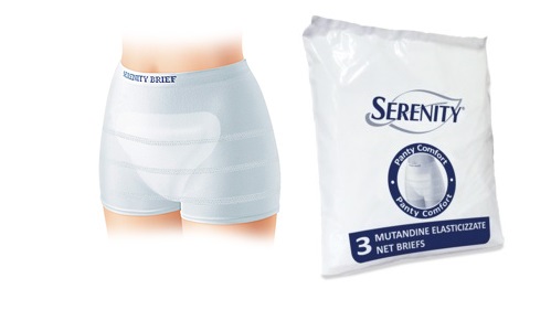 MUTANDINA A RETE PER INCONTINENZA SERENITY PANTY COMFORT S 3 PEZZI - Farmaunclick.it