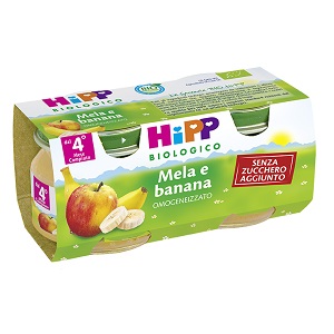 HIPP BIO FRUTTA GRATTUGGIATA MELA BANANA 4X100 G - Farmaunclick.it