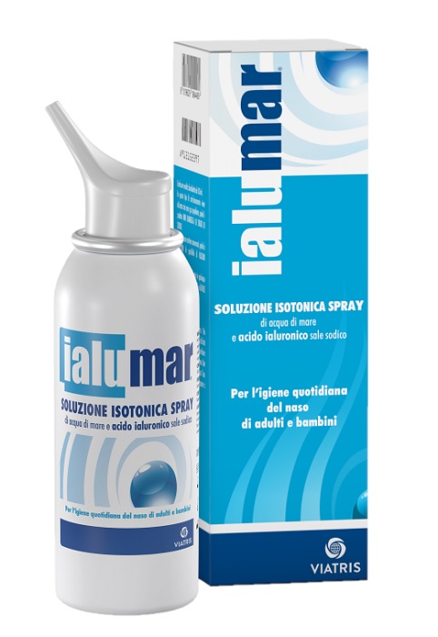 SOLUZIONE ISOTONICA SPRAY DI ACQUA DI MARE ACIDO IALURONICO SALE SODICO PER IGIENE NASO ADULTI E BAMBINI 100ML - Farmaunclick.it