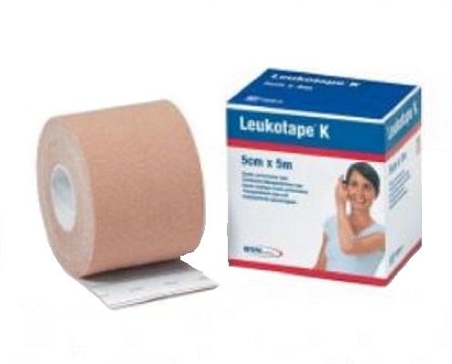 BENDA ADESIVA LEUKOTAPE K PER TAPING FISIOTERAPICO LARGHEZZA 5 CM LUNGHEZZA 5 M COLOR CARNE IN ROTOLO - Farmaunclick.it