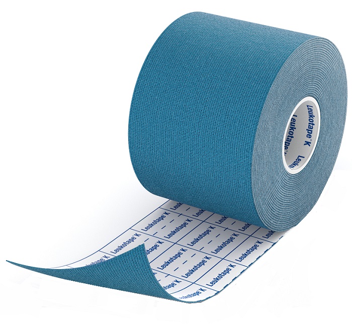 BENDA ADESIVA LEUKOTAPE K PER TAPING FISIOTERAPICO LARGHEZZA 5 CM LUNGHEZZA 5 M COLORE BLU IN ROTOLO - Farmaunclick.it