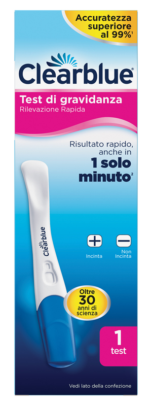 TEST DI GRAVIDANZA CLEARBLUE RILEVAZIONE RAPIDA 1 PEZZO - Farmaunclick.it