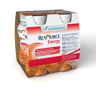 RESOURCE ENERGY ALBICOCCA 4 BOTTIGLIE 200 ML - Farmaunclick.it
