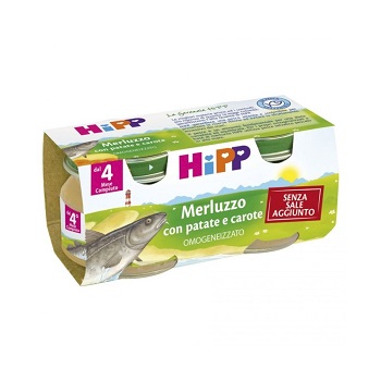 HIPP OMOGENEIZZATO MERLUZZO CAROTE PATATE 2X80 G - Farmaunclick.it