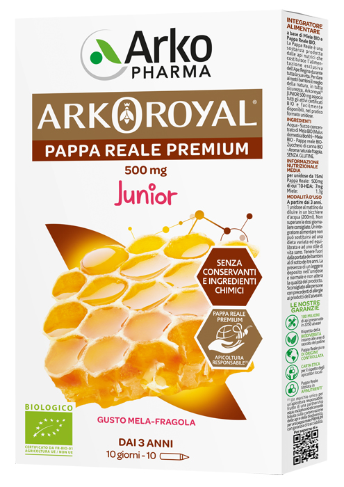 ARKOROYAL PAPPA REALE BIOLOGICA 500 MG 10 UNICA DOSE - Farmaunclick.it